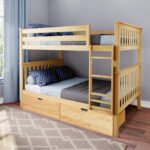 Toto Brown Double Decker Bed with Drawers