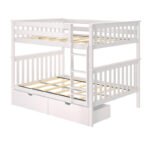 Toto White Double Decker Bed with Drawers - Image 4