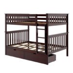 Toto Dark Brown Double Decker Bed with Drawers - Image 4