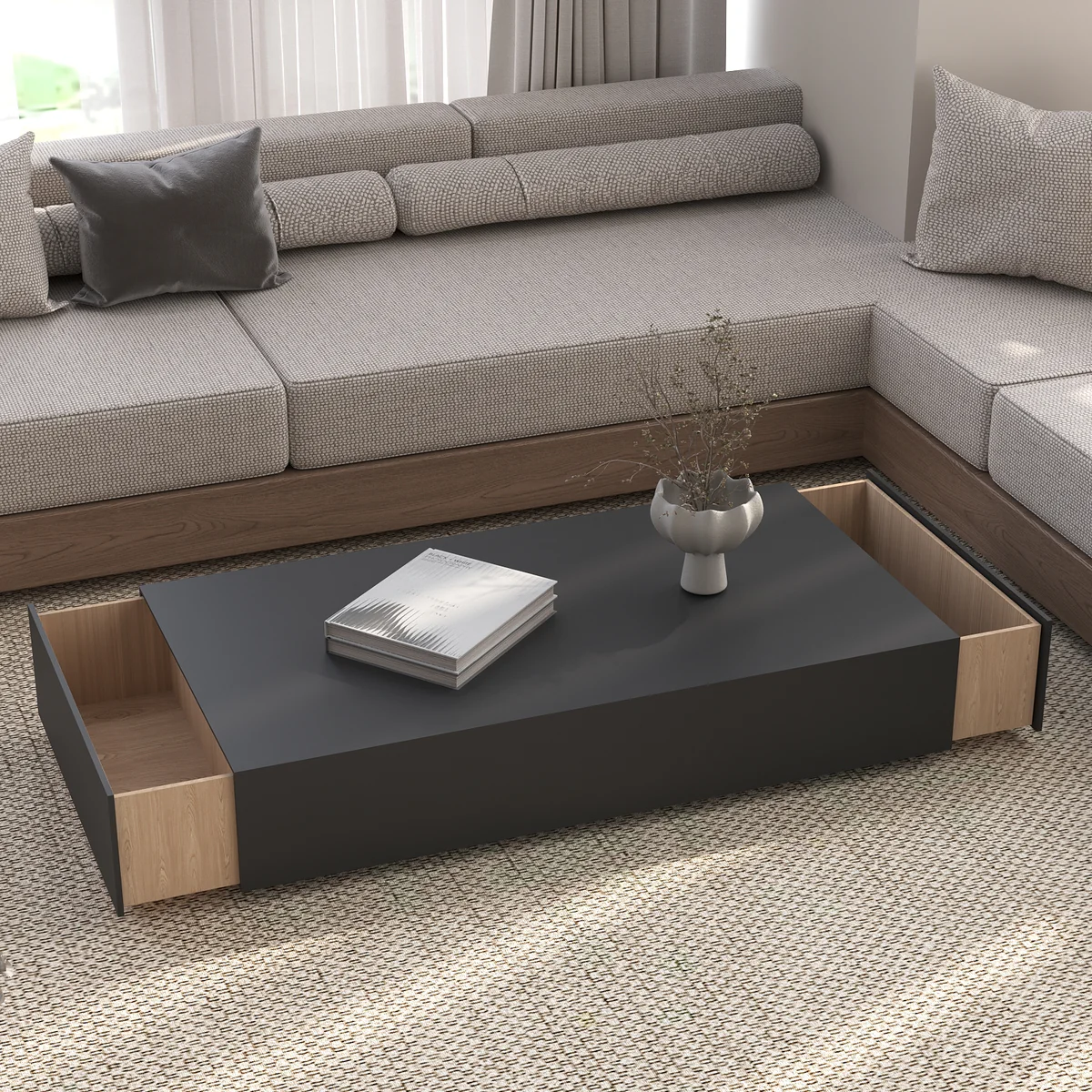 71_3 Lio Black Coffee Table - Image 1