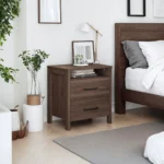 Par Alder Brown Bed-Side Drawer - Image 11