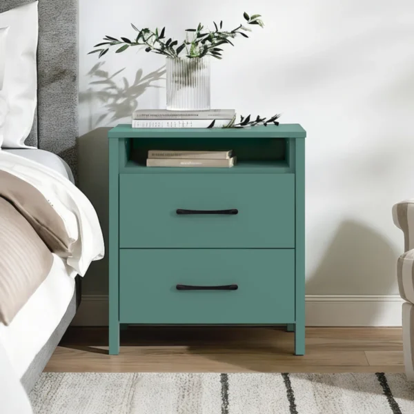 Par Sage Green Bed-Side Drawer