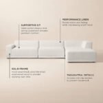 Api White 6 Seater L-Seat - Image 3