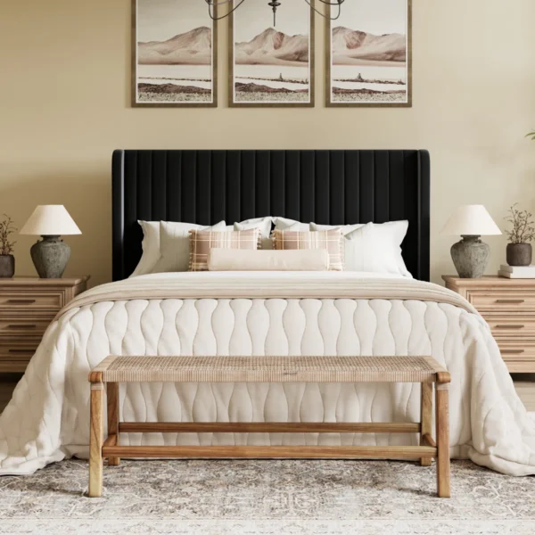 Aila black queen size(5 by 6) bed