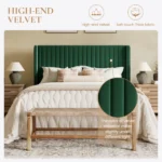 Aila green queen size(5 by 6) bed - Image 4