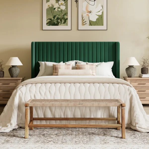 Aila green queen size(5 by 6) bed