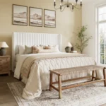 Aila white queen size(5 by 6) bed - Image 6