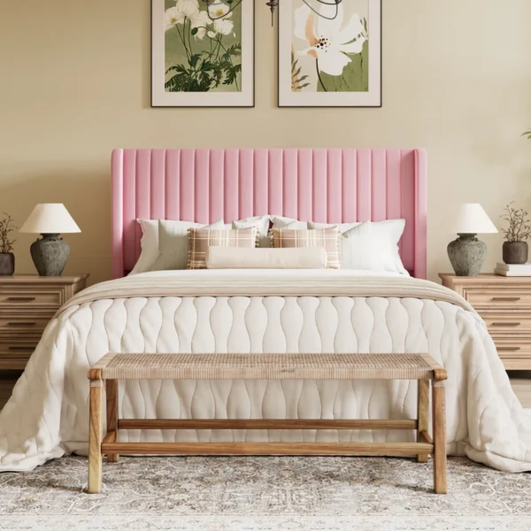 Aila pink queen size(5 by 6) bed