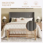 Aila grey queen size(5 by 6) bed - Image 6