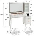Detu White Dressing Table - Image 2