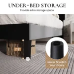 Endo black queen size(5 by 6) bed - Image 4