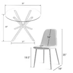 Malfor 4 Seater Dining Set - Image 5