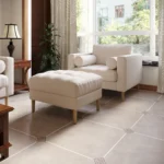 Mesh Ivory (tufted) Ottoman - Image 6