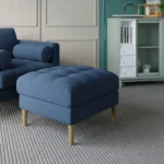 Mesh Cyan Blue (tufted) Ottoman - Image 7