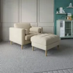 Mesh Ivory (tufted) Ottoman