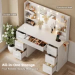 Gina White Dressing Table - Image 3