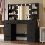 Gina Black Dressing Table - Image 4