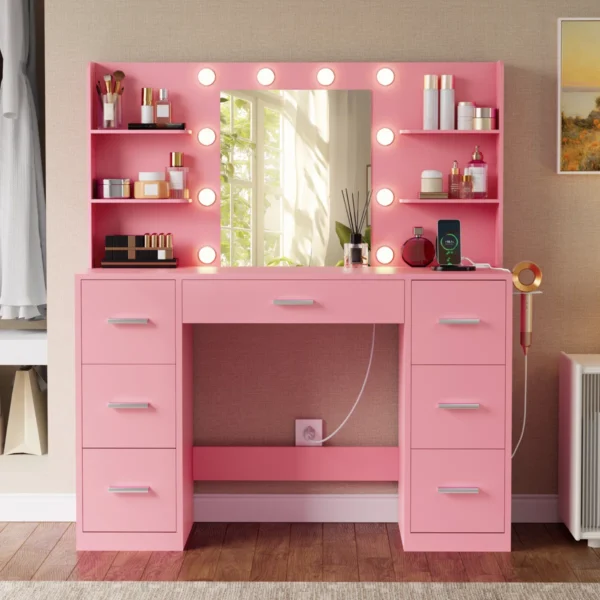 Gina Light Pink Dressing Table