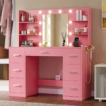 Gina Light Pink Dressing Table - Image 5