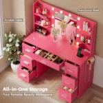 Gina Pink Dressing Table - Image 3