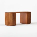 Ruggy Alder Brown Office Desk - Image 3