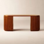 Ruggy Alder Brown Office Desk - Image 9