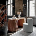 Ruggy Alder Brown Office Desk - Image 10