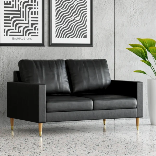 Aruda Black (leather) 2 Seater