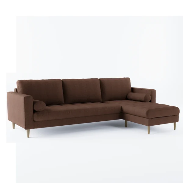 Mesh Umber Brown (tufted) L-Seat