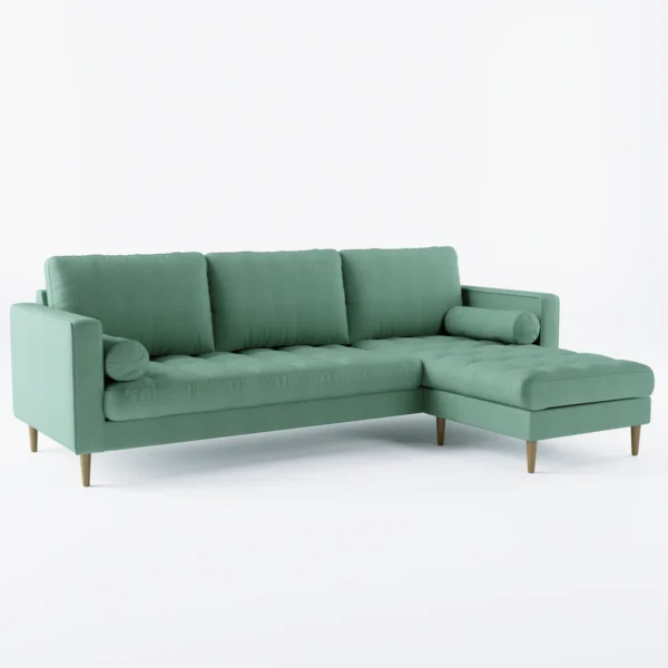 Mesh Sage Green (tufted) L-Seat