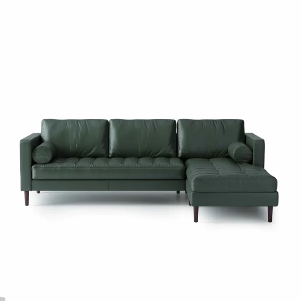Mesh Juniper Green (tufted leather) L-Seat