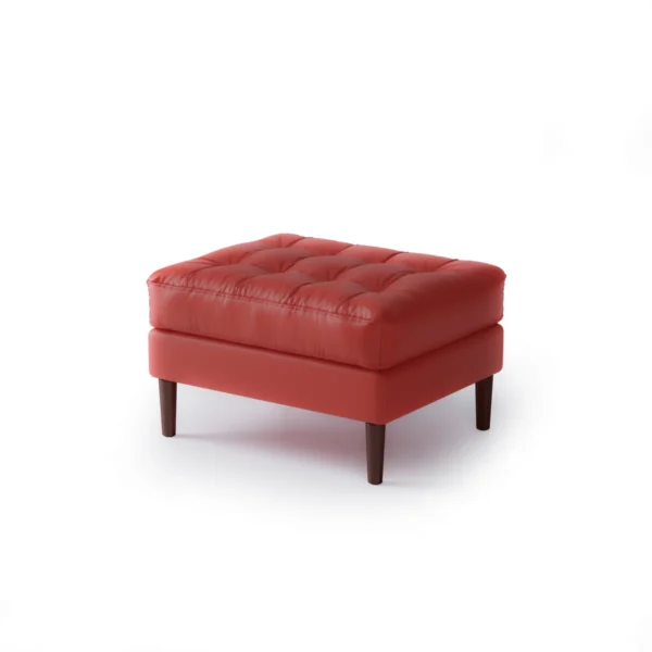 Mesh Red (leather) Ottoman