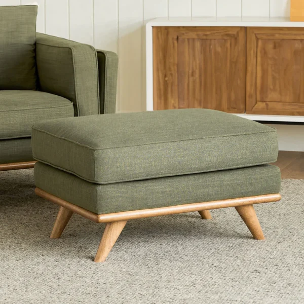 Arbour Basil Green Ottoman